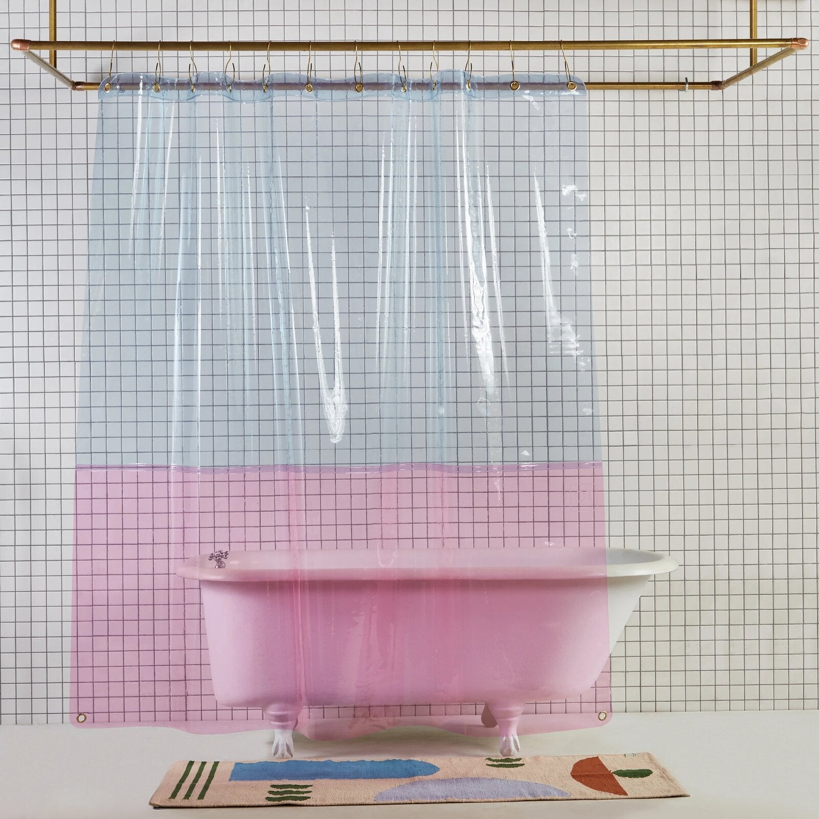 Quiet Town Shower Curtains and Bath Mats