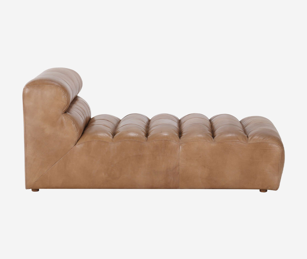 Ramsay Leather Chaise - BEAM