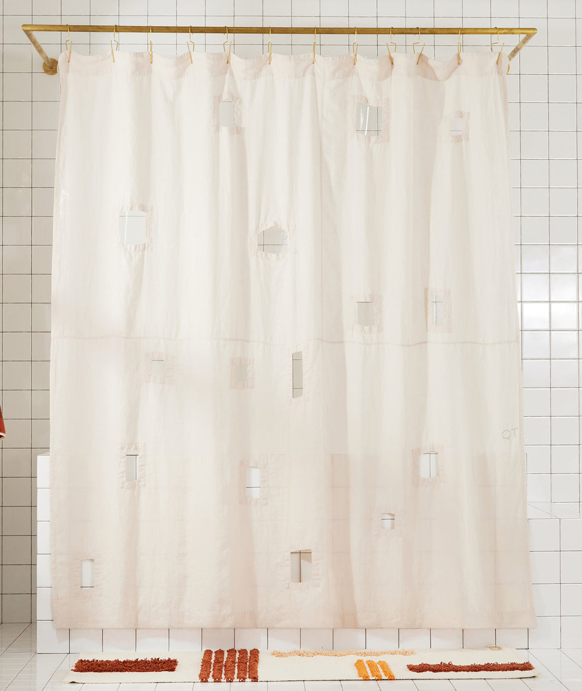 Ronchamp Linen Shower Curtain - More Options