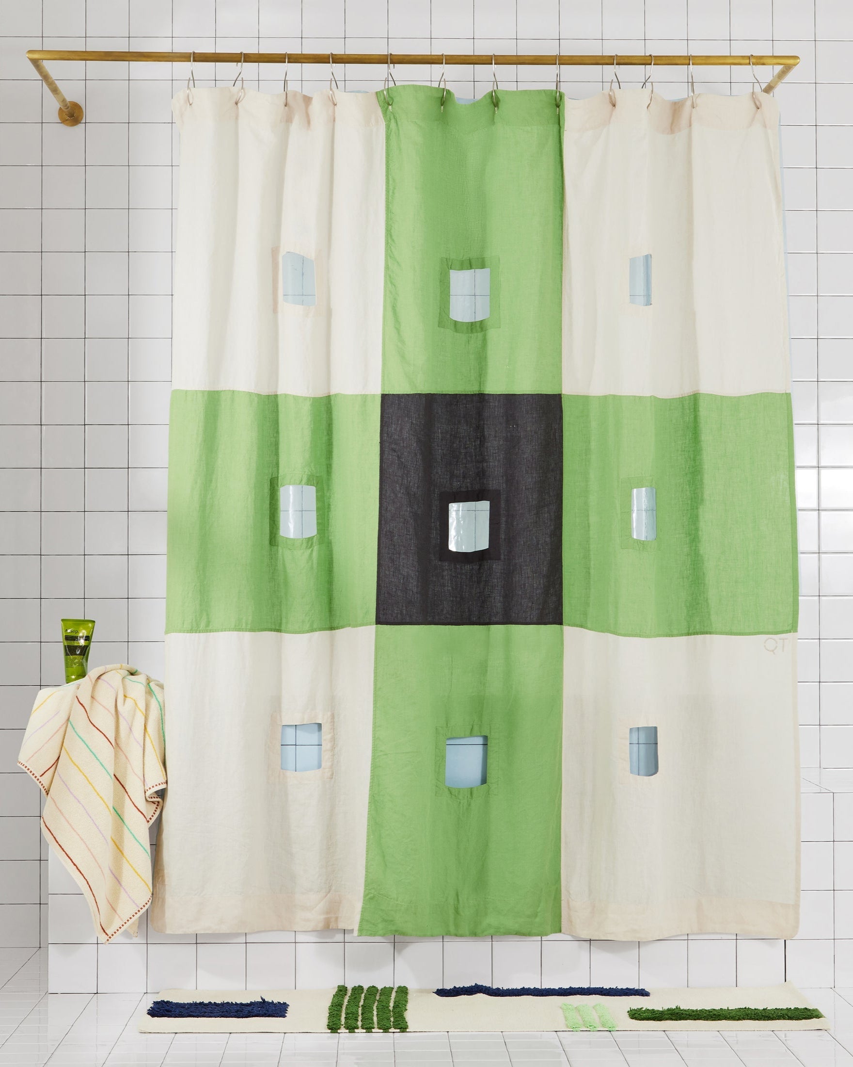 Linen Check Shower Curtain - More Options
