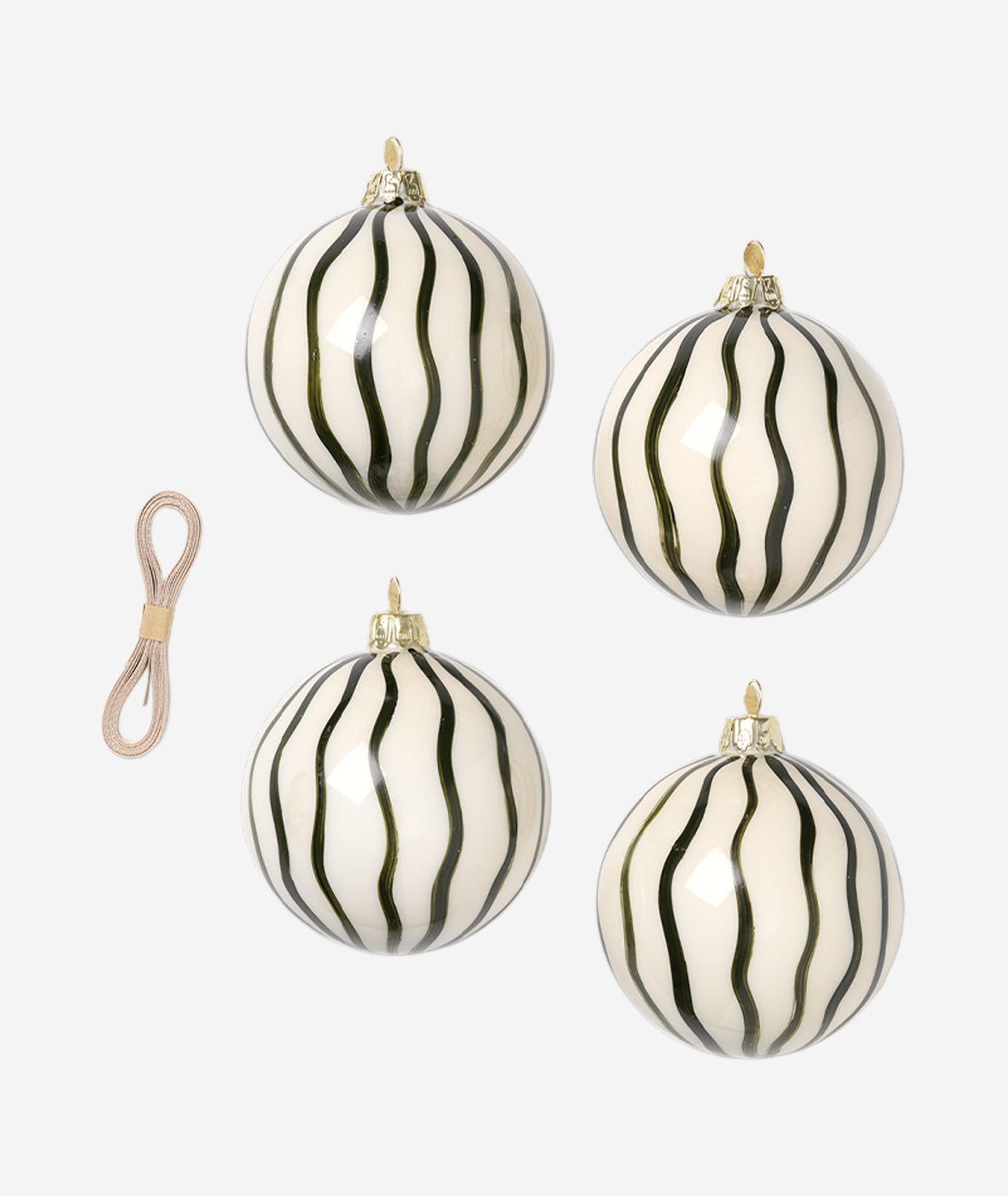 Lines Glass Ornament Set/4 - More Options