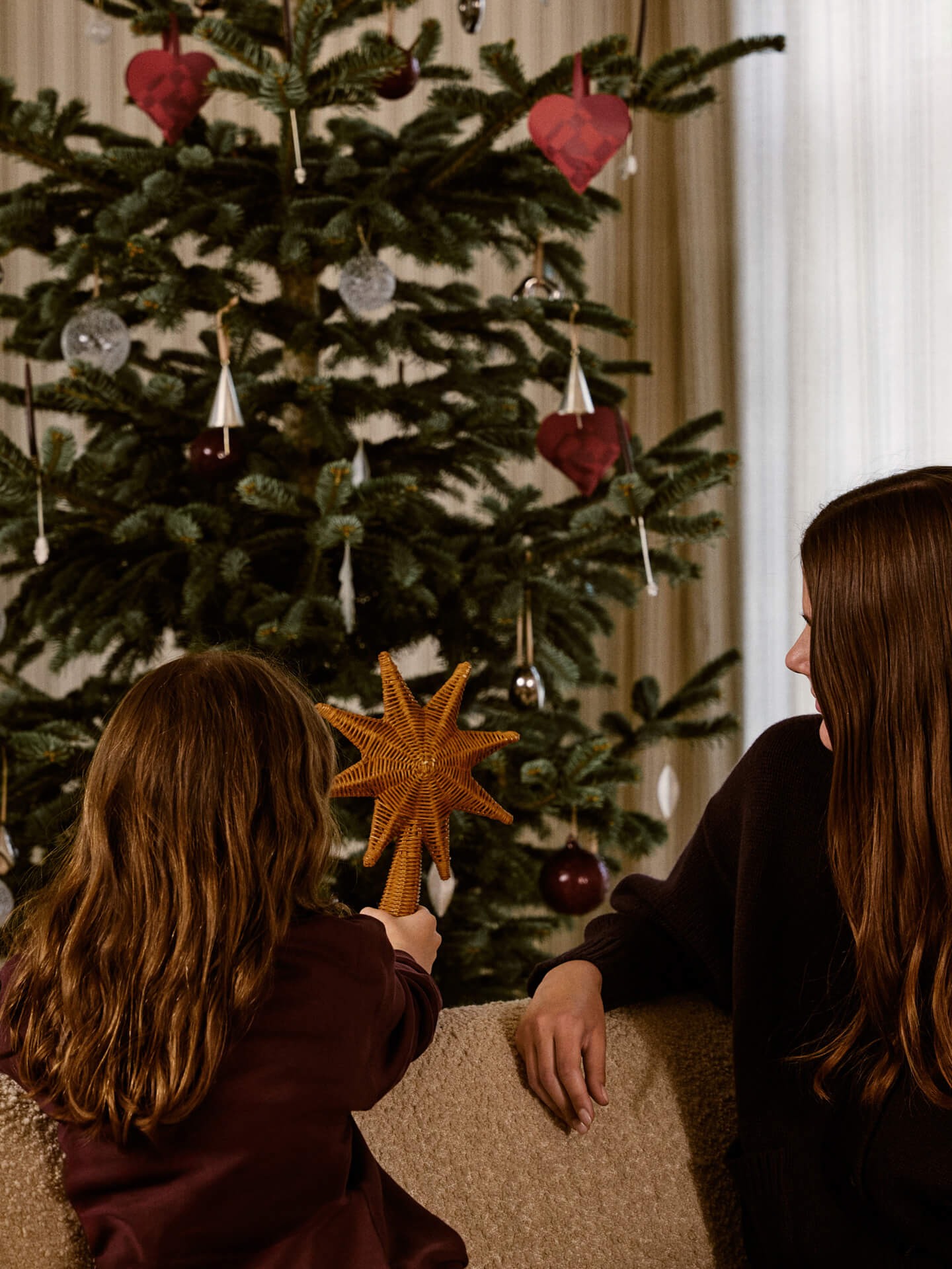 Rattan Christmas Tree Top Star