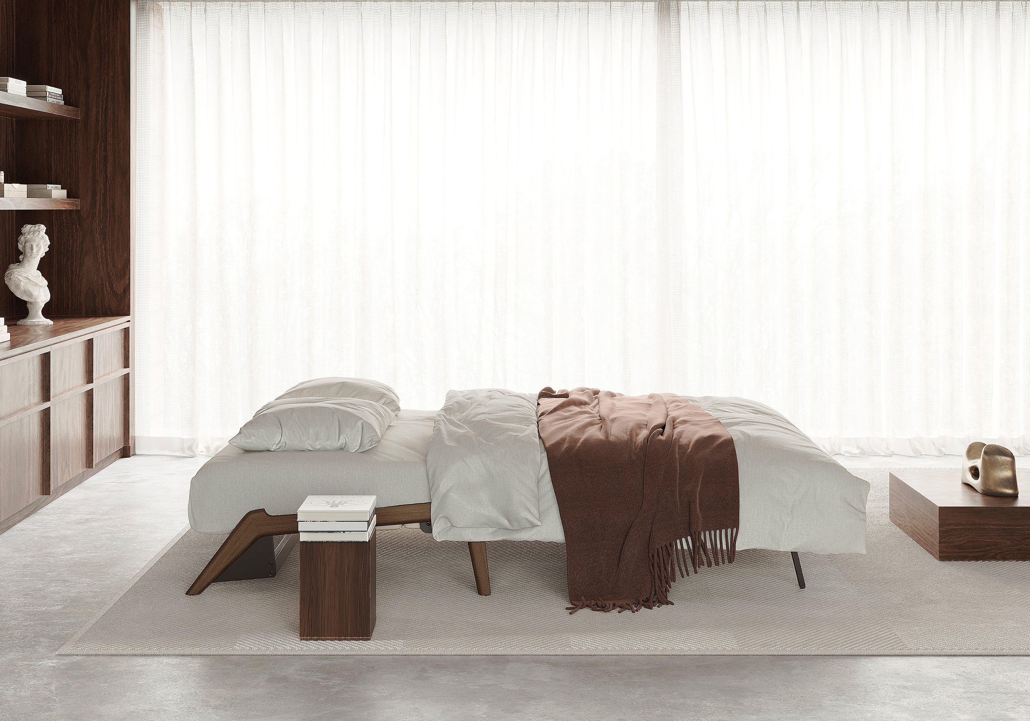 Cubed Armless Sleeper Sofa - More Options