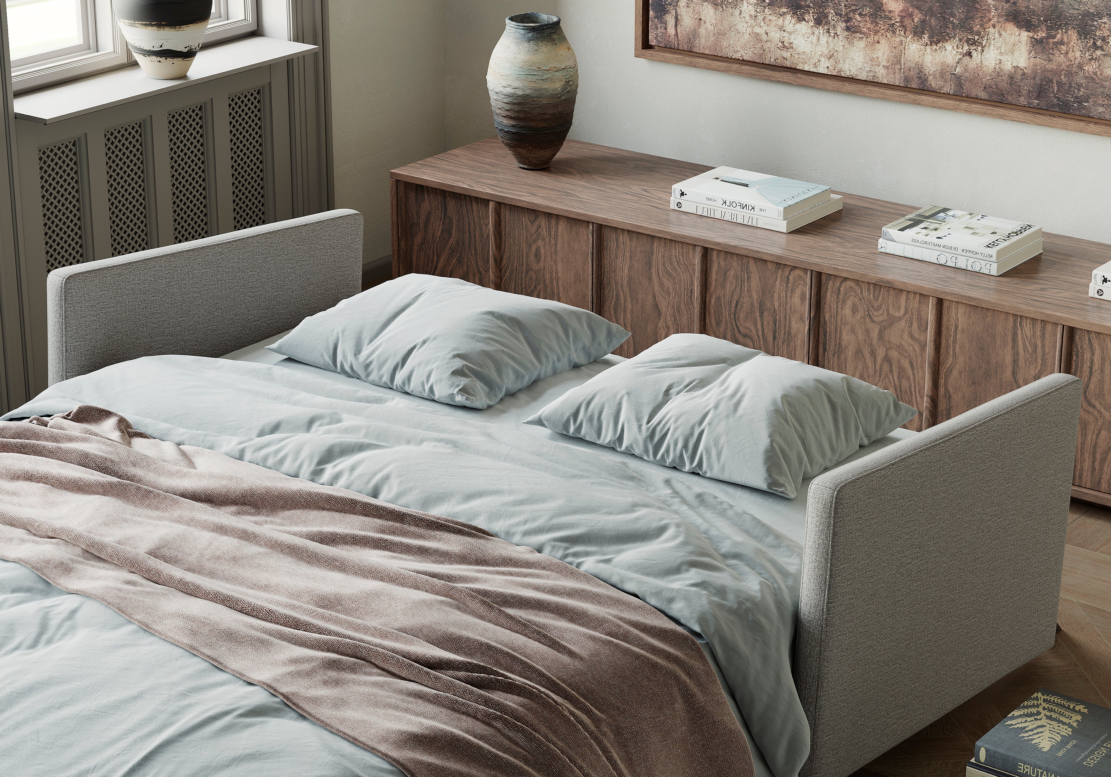 Cubed Sleeper Sofa w/Arms - More Options