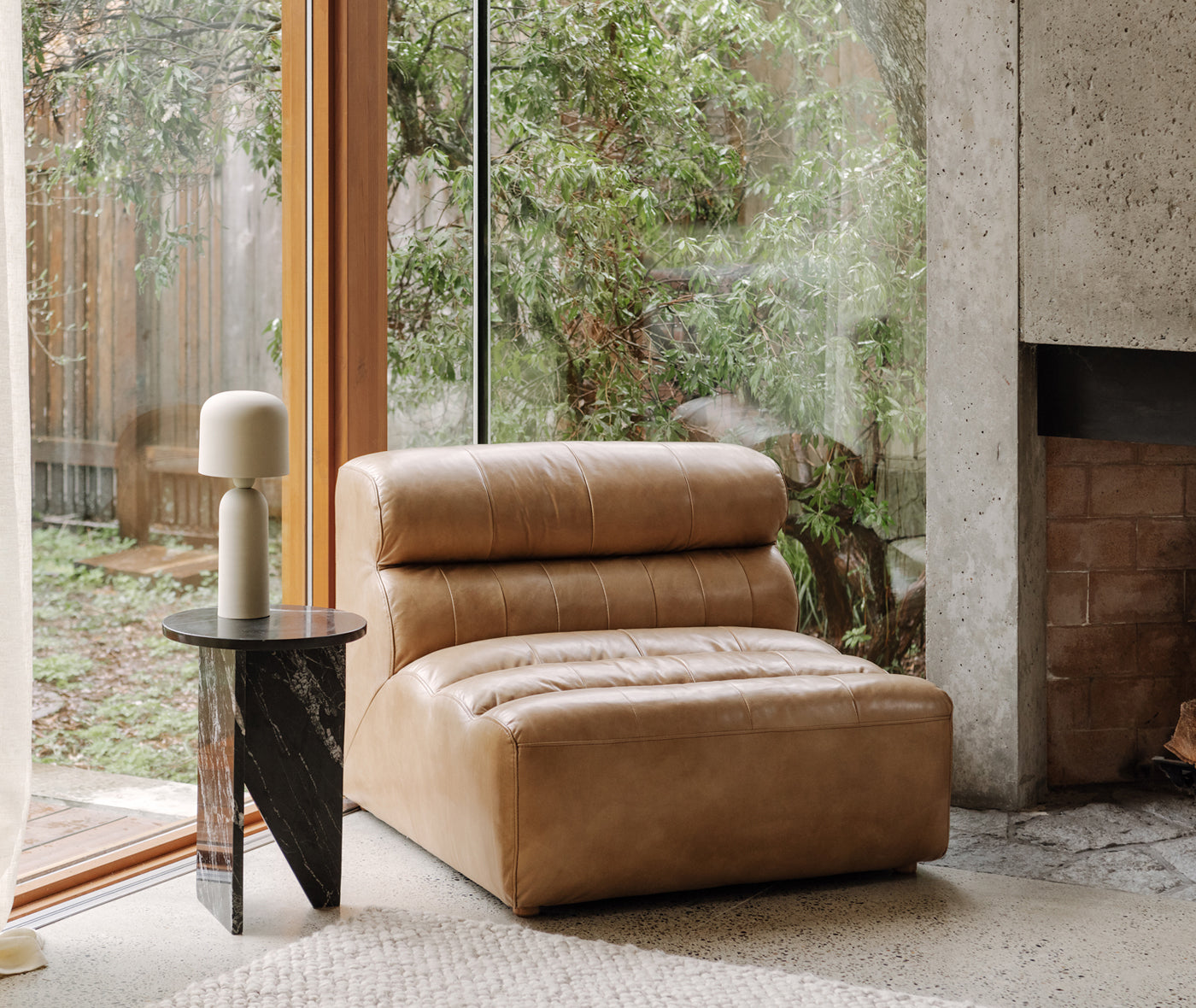 Ramsay Leather Slipper Chair - BEAM