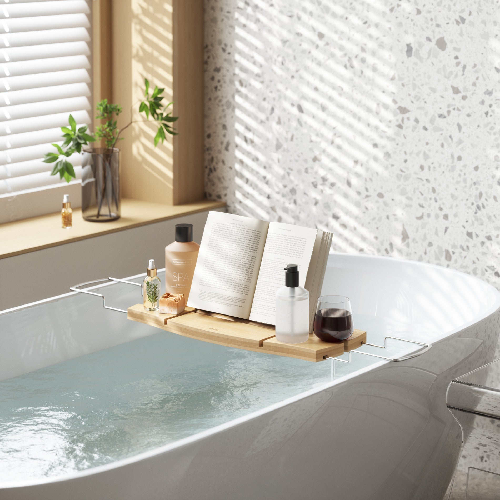 Aquala Bathtub Caddy + Tray
