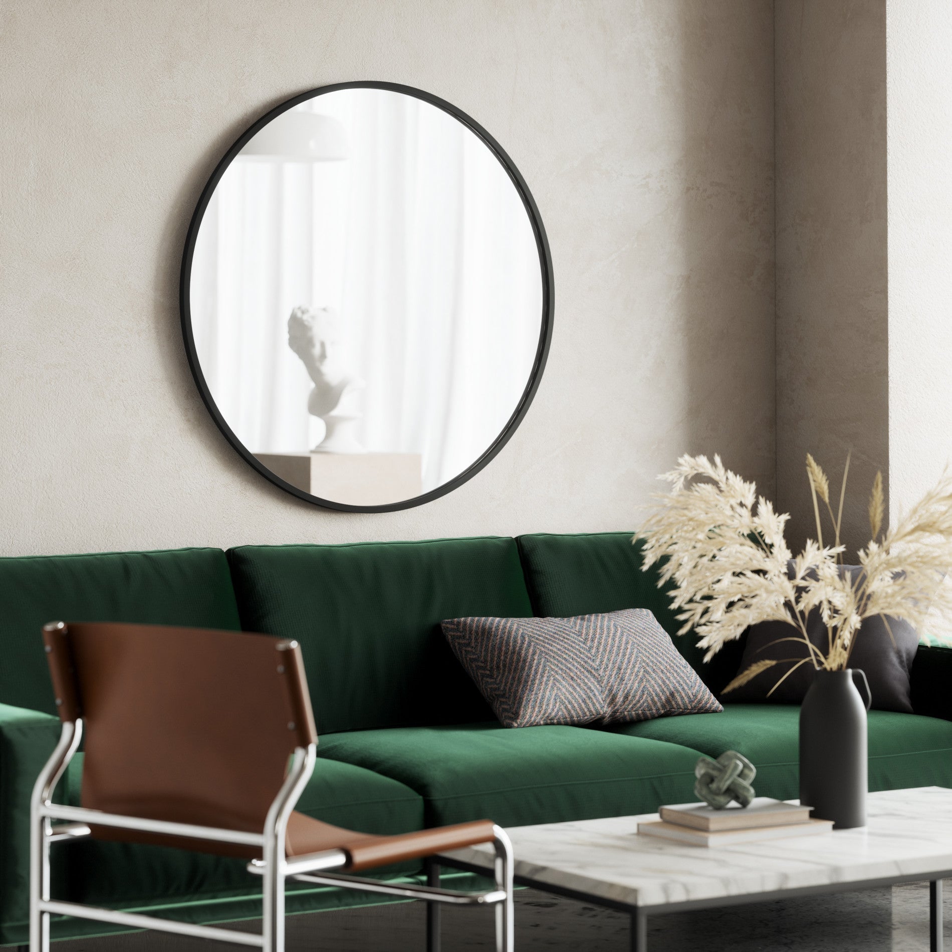 Hub Wall Mirror Round