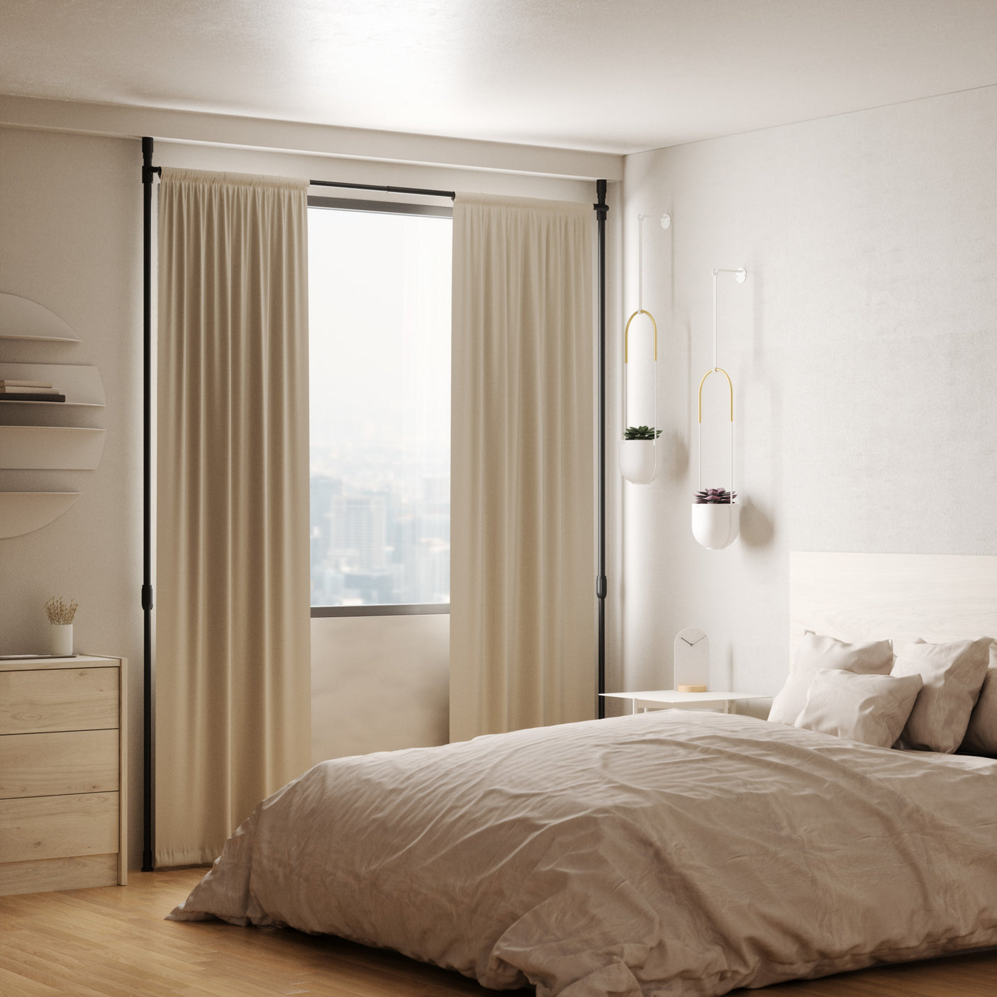 Anywhere Curtain Rod + Room Divider