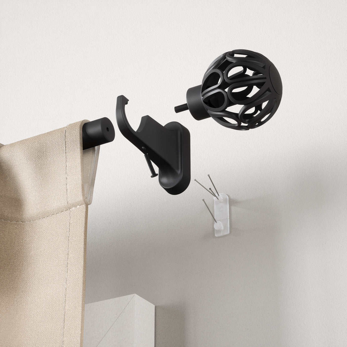 Aria Cage Pinpoint Curtain Rod