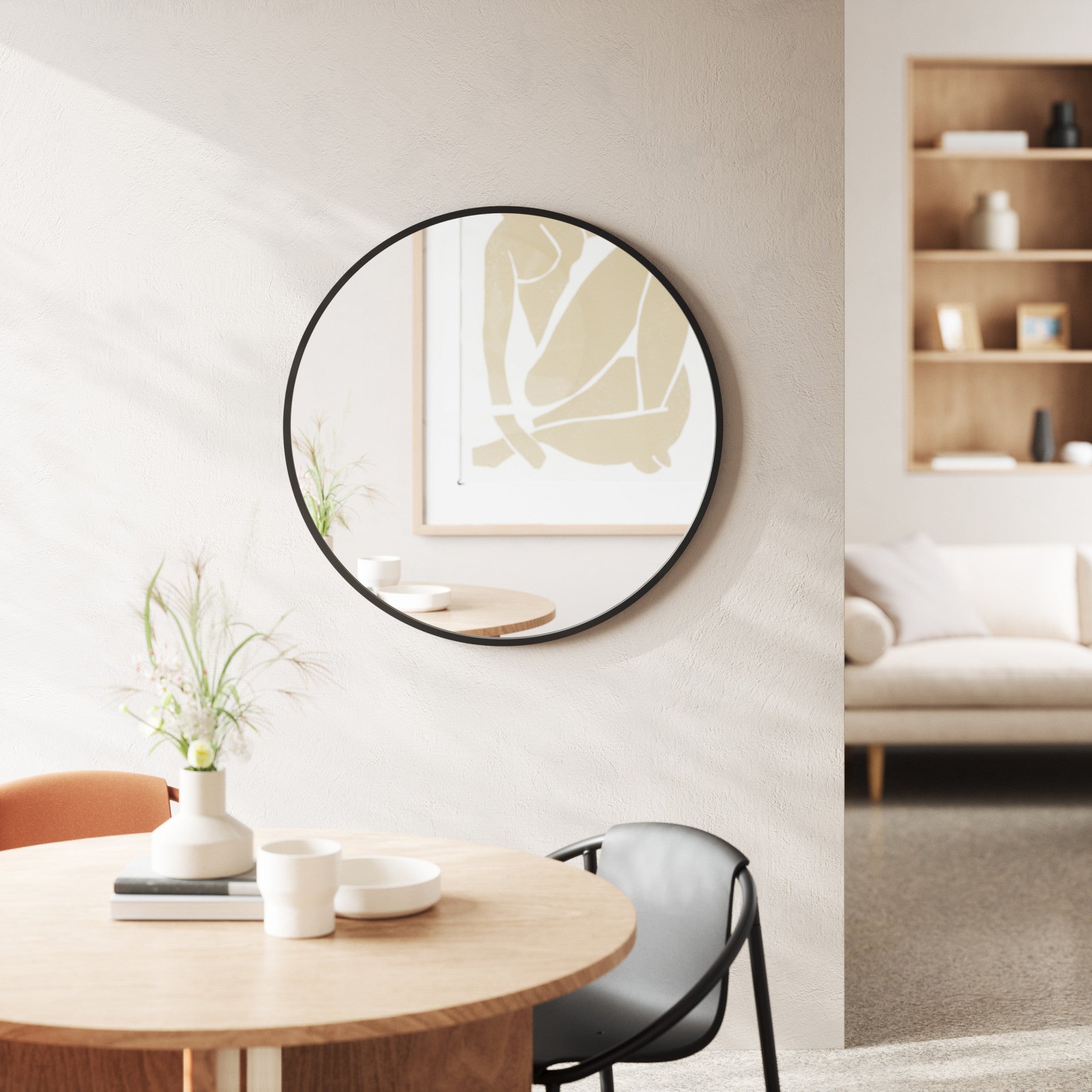 Hub Wall Mirror Round