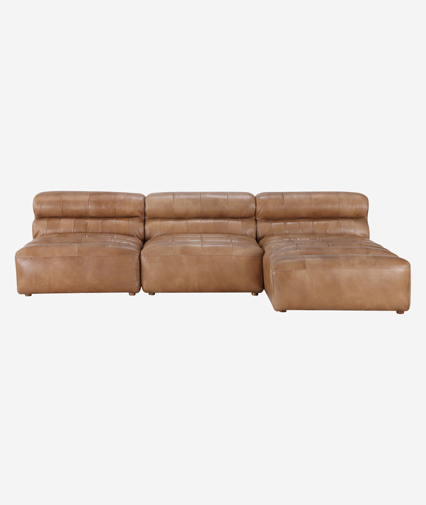 Ramsay Leather Sectional - Tan