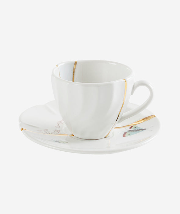 Kintsugi Espresso Cup with Saucer No. 2 Seletti - BEAM // Design Store
