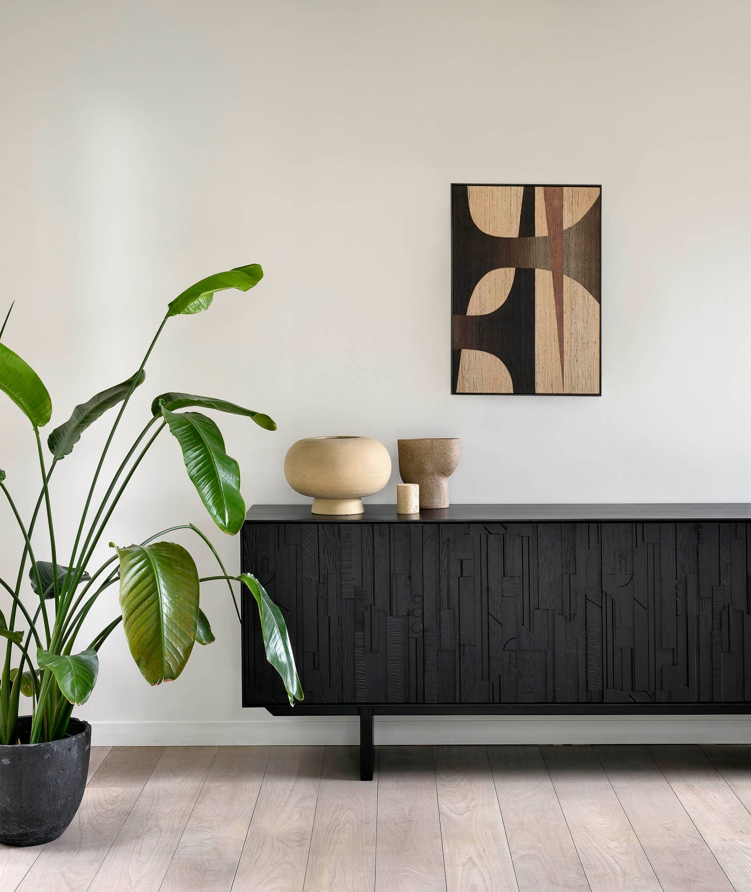 Teak Mosaic Sideboard - 3 Doors