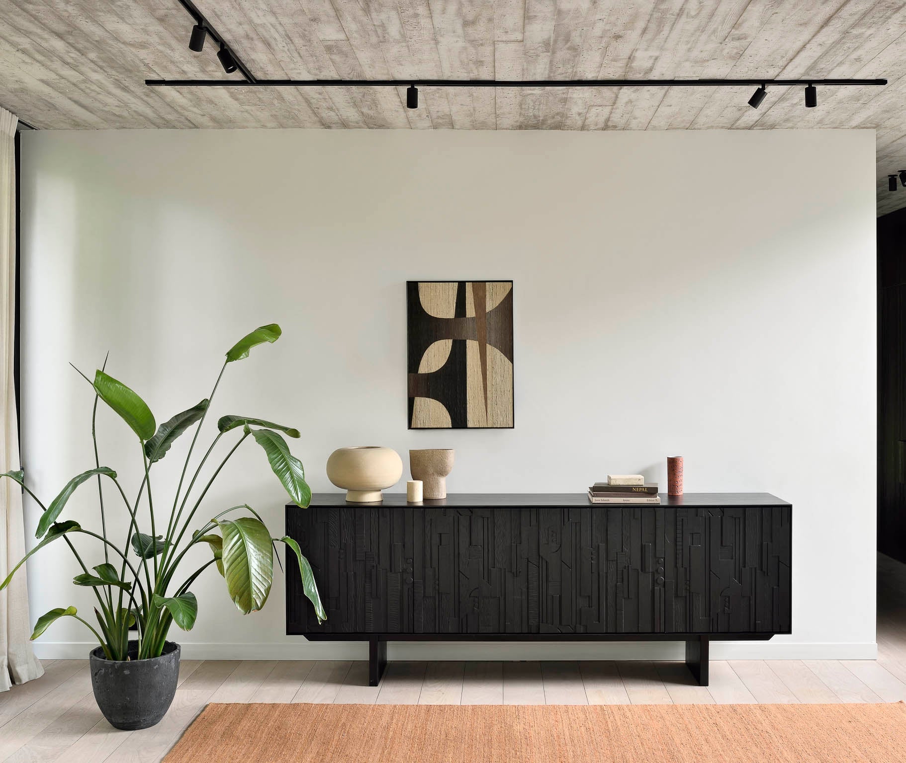 Teak Mosaic Sideboard - 4 Doors