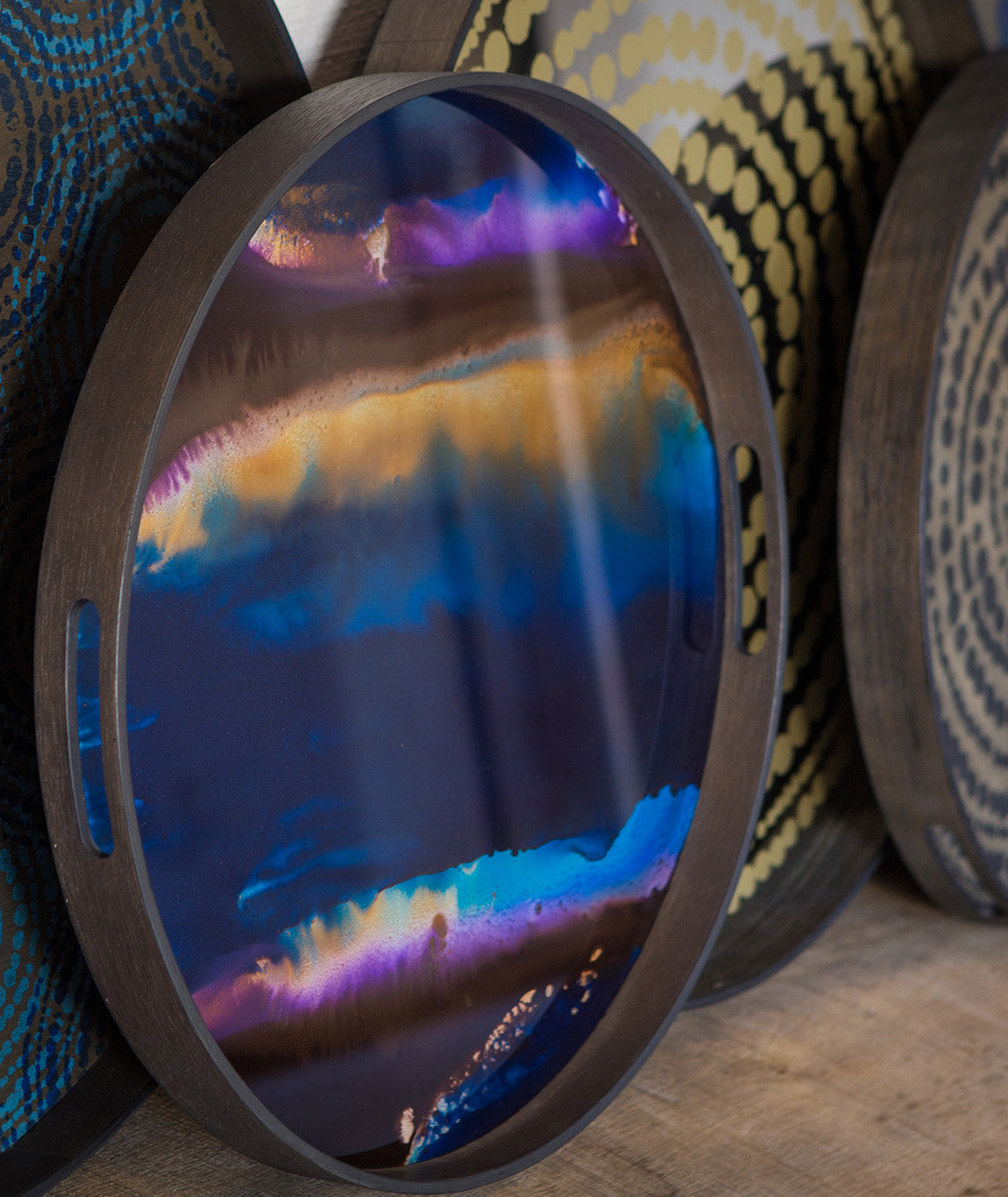 Organic Glass Round Tray - 3 Colors Ethnicraft - BEAM // Design Store