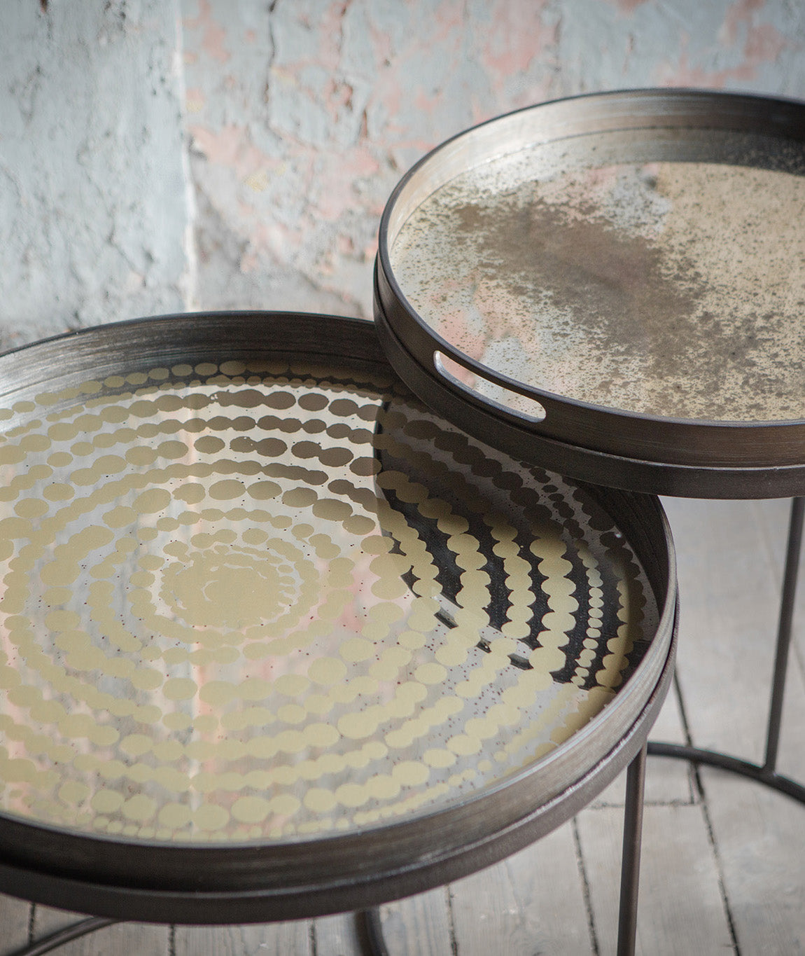 Round Tray Side Nesting Table Set/2 Ethnicraft - BEAM // Design Store