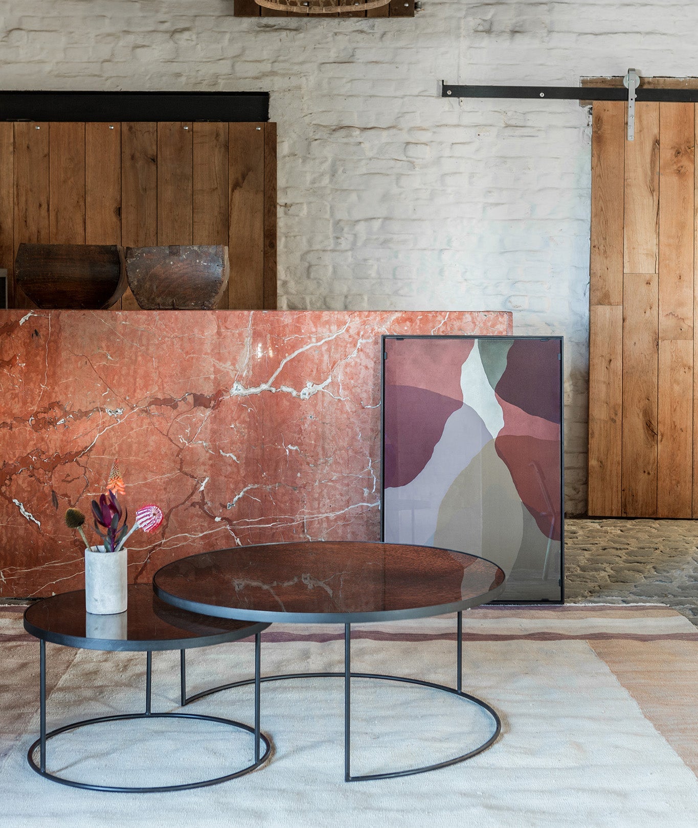 Aged Mirror Nesting Coffee Table Set - 3 Colors Ethnicraft - BEAM // Design Store