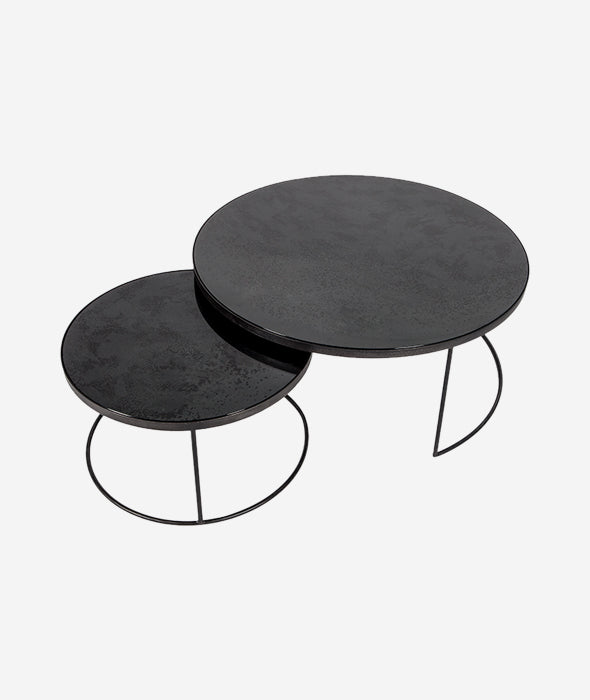 Aged Mirror Nesting Coffee Table Set - 3 Colors Ethnicraft - BEAM // Design Store