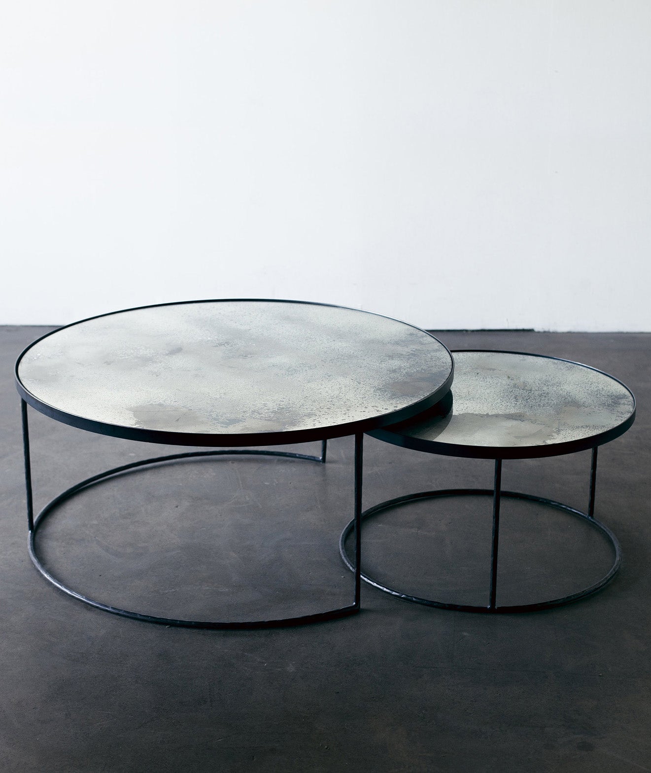 Aged Mirror Nesting Coffee Table Set - 3 Colors Ethnicraft - BEAM // Design Store