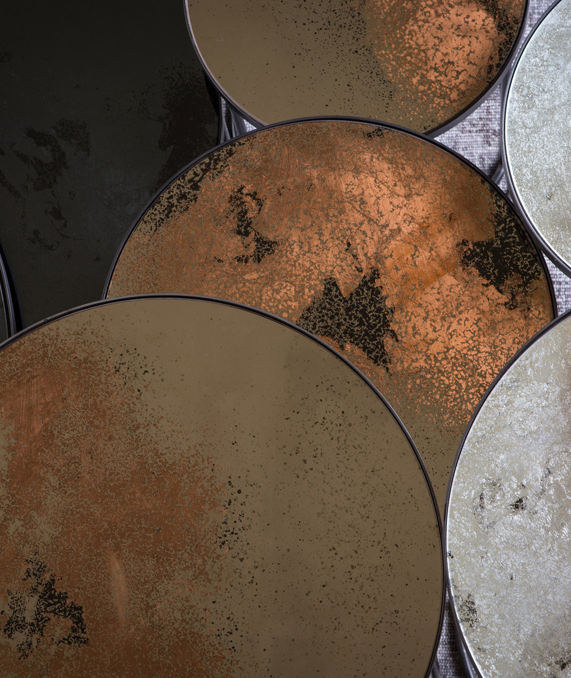 Aged Mirror Nesting Coffee Table Set - 3 Colors Ethnicraft - BEAM // Design Store