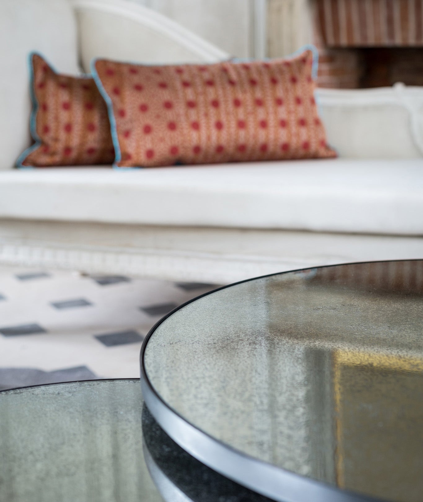 Aged Mirror Nesting Coffee Table Set - 3 Colors Ethnicraft - BEAM // Design Store