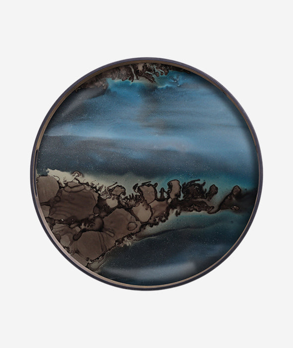 Organic Glass Round Tray - More Options