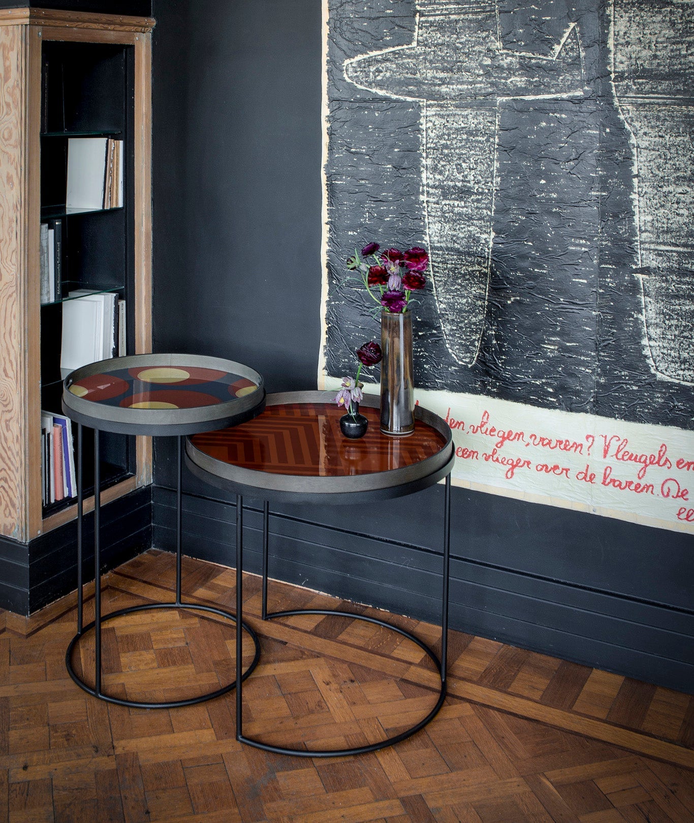 Round Tray Side Nesting Table Set/2 Ethnicraft - BEAM // Design Store