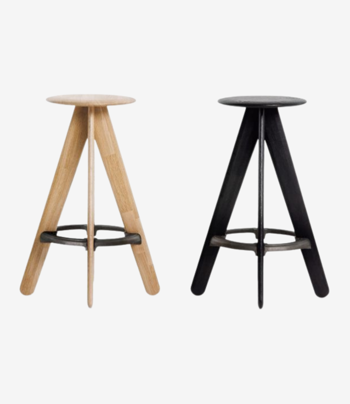 StolabストラブCarl Malmsten木製チェア ブラック Slab Bar Stool - More Options | BEAM