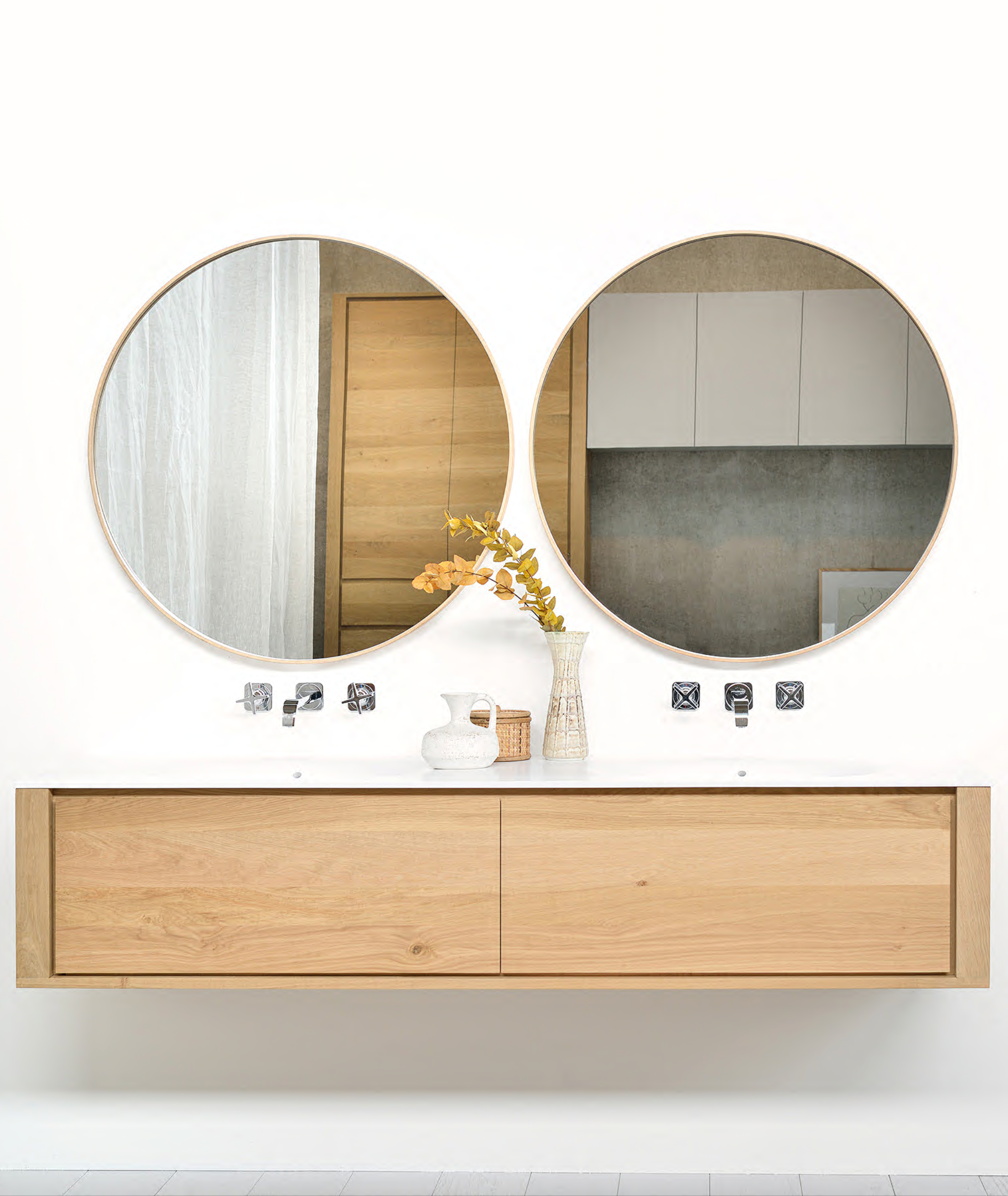 Oak Layers Wall Mirror - 2 Sizes Ethnicraft - BEAM // Design Store