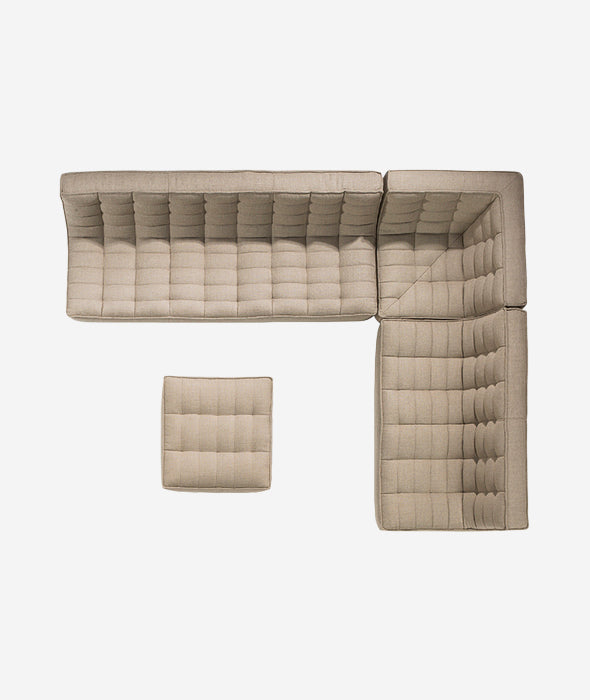 N701 Modular 3 PC Bi-Sectional w/Ottoman - 4 Colors Ethnicraft - BEAM // Design Store