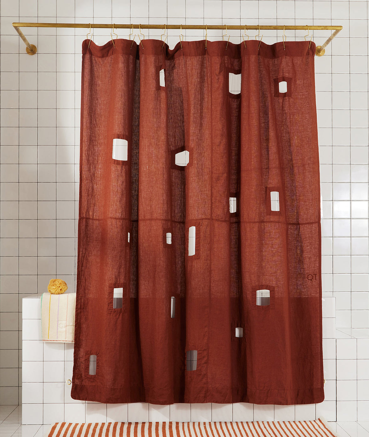 Ronchamp Linen Shower Curtain - More Options