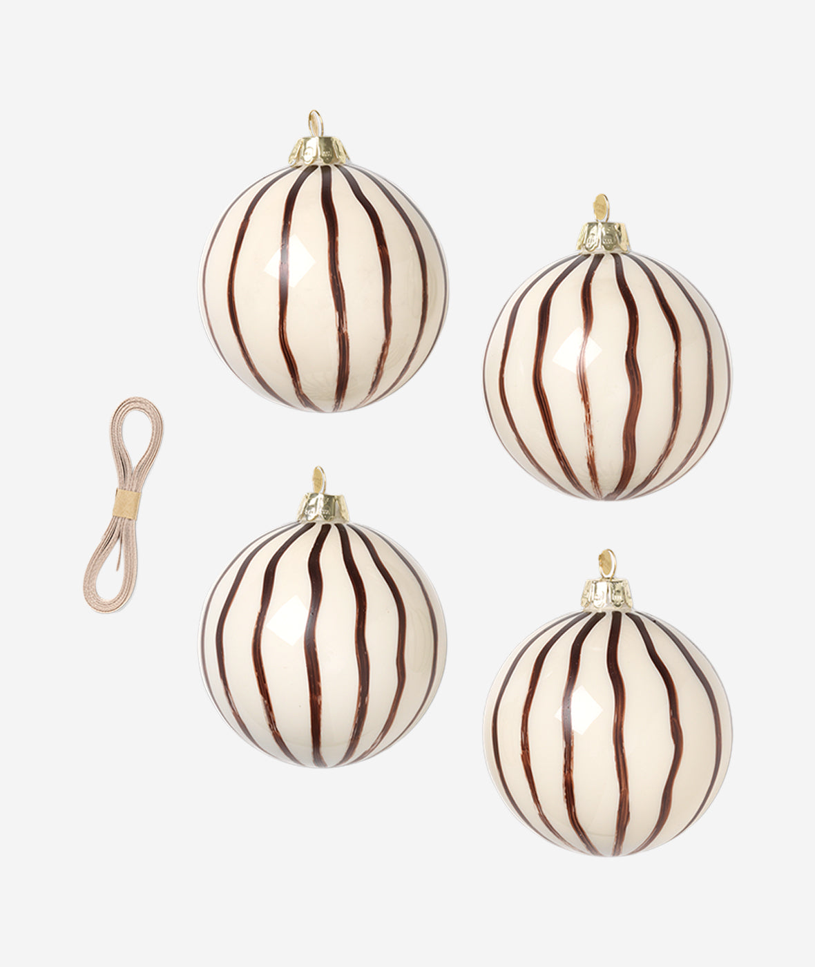Lines Glass Ornament Set/4 - More Options