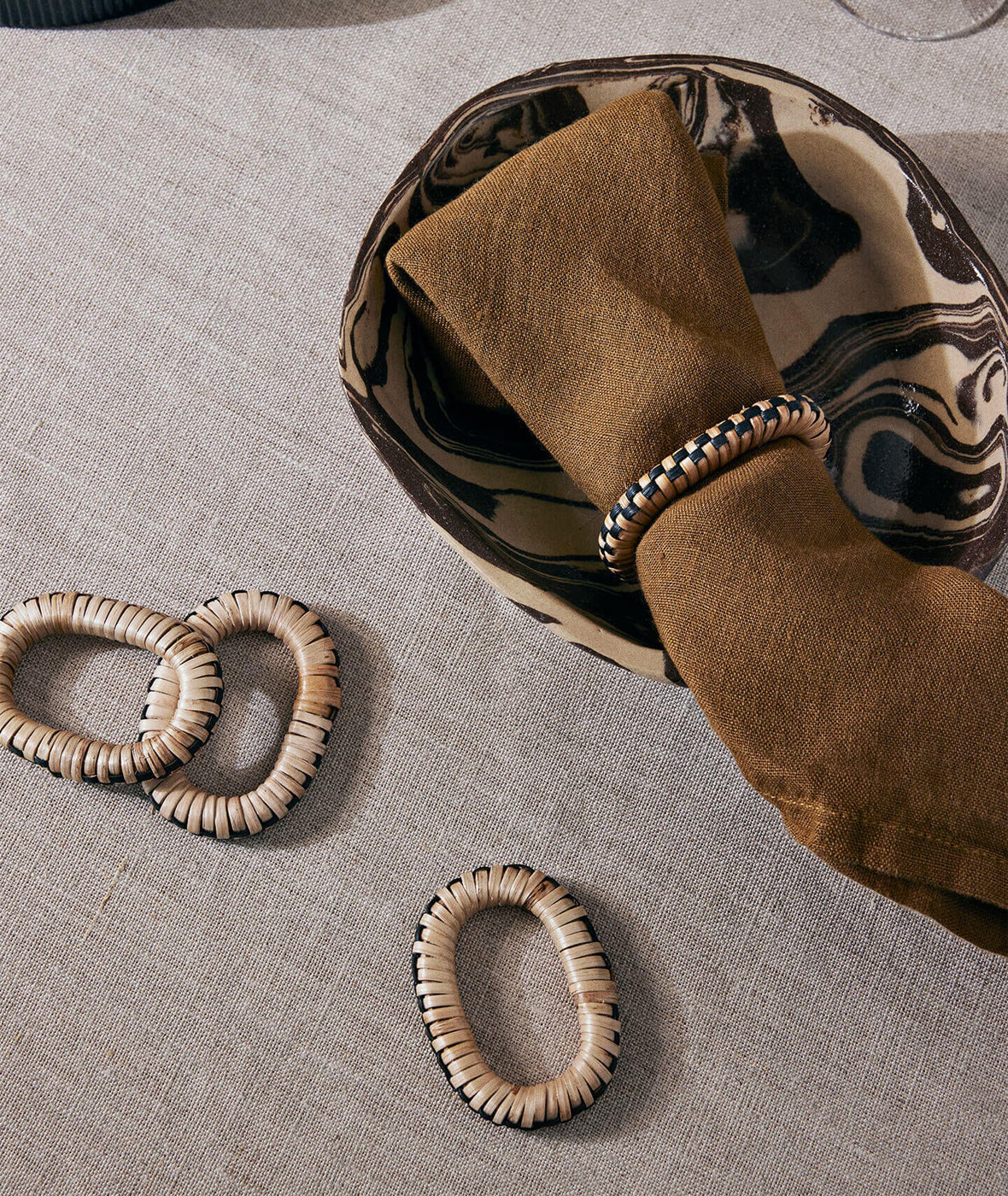 Weave Napkin Rings Set/4