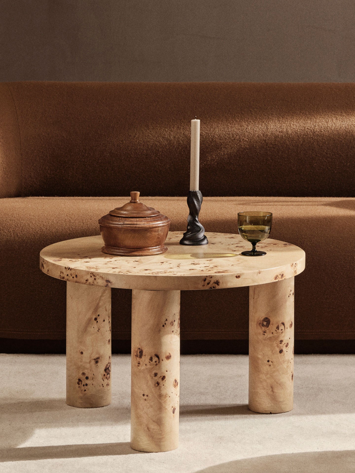 Post Coffee Table - Poplar Burl