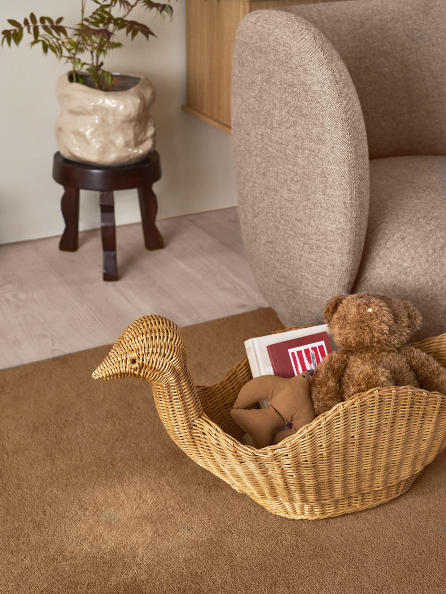 Bird Braided Storage Basket