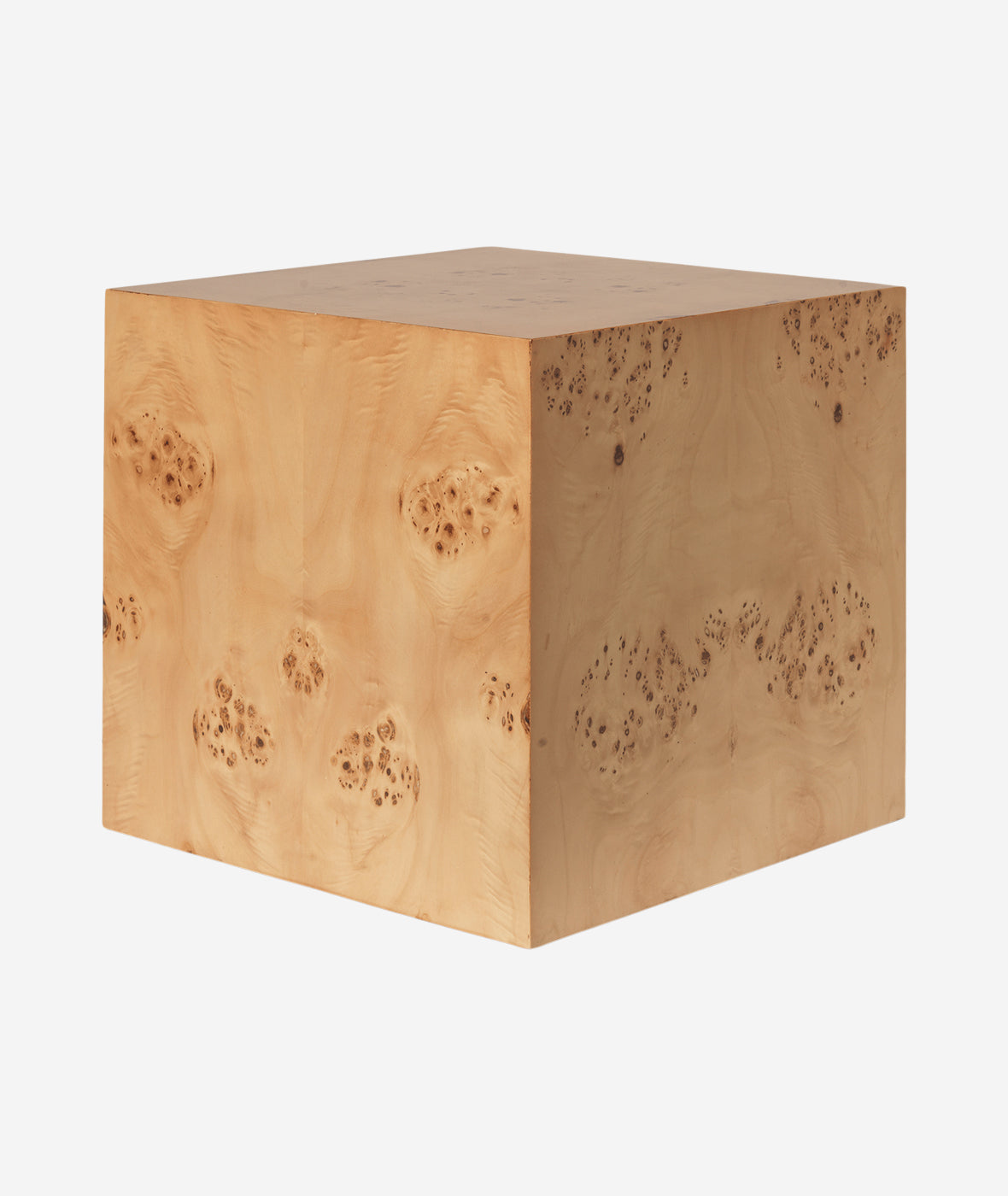 Burl Cube Side Table