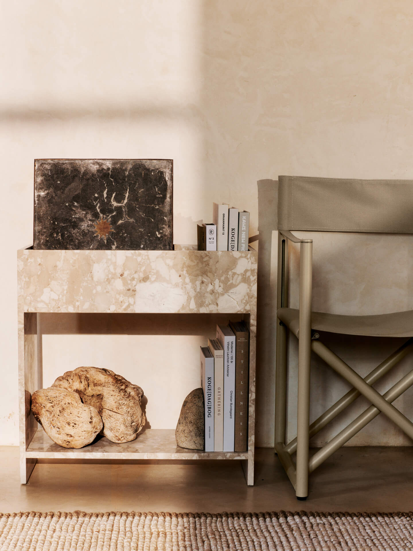 Stone Plant Box With Shelf