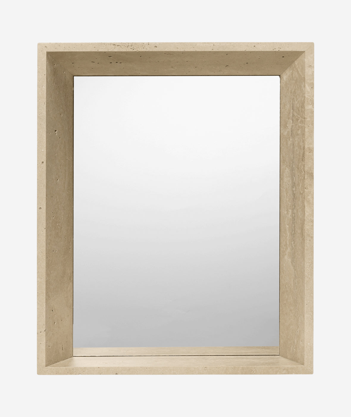 Lancet Travertine Mirror