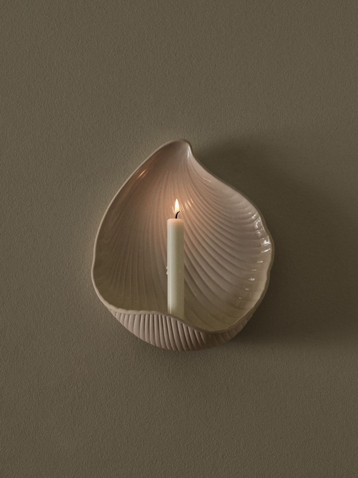 Shell Wall Candle Holder - Off-white