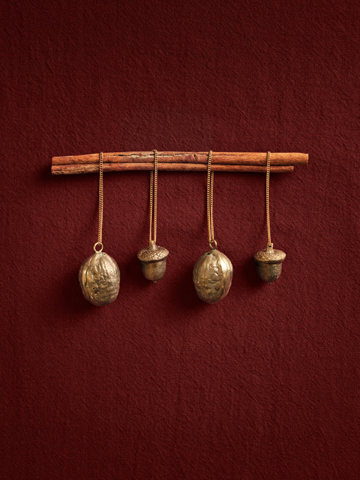 Walnut Ornaments Set/2
