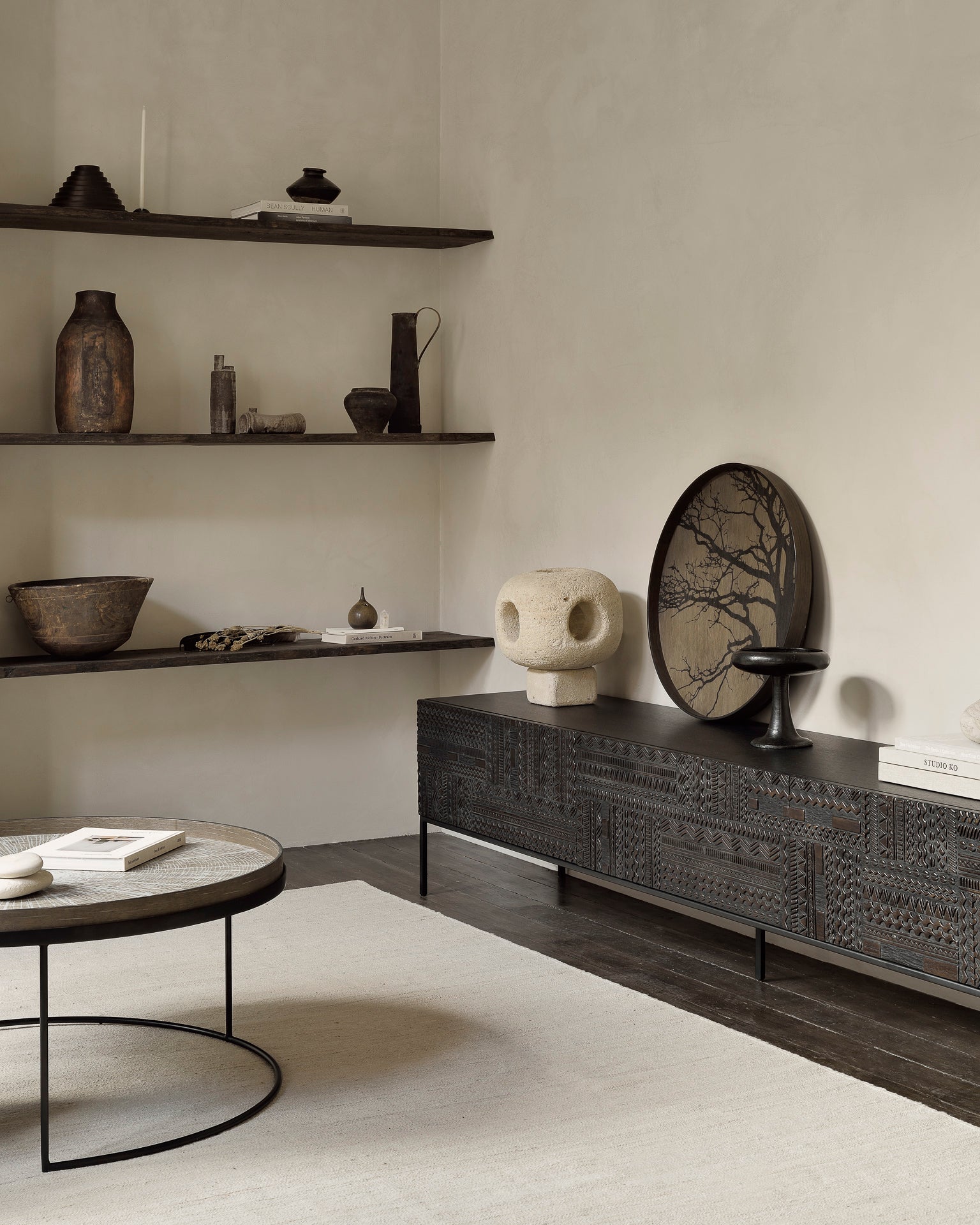 Graphic Wooden Round Tray - More Options