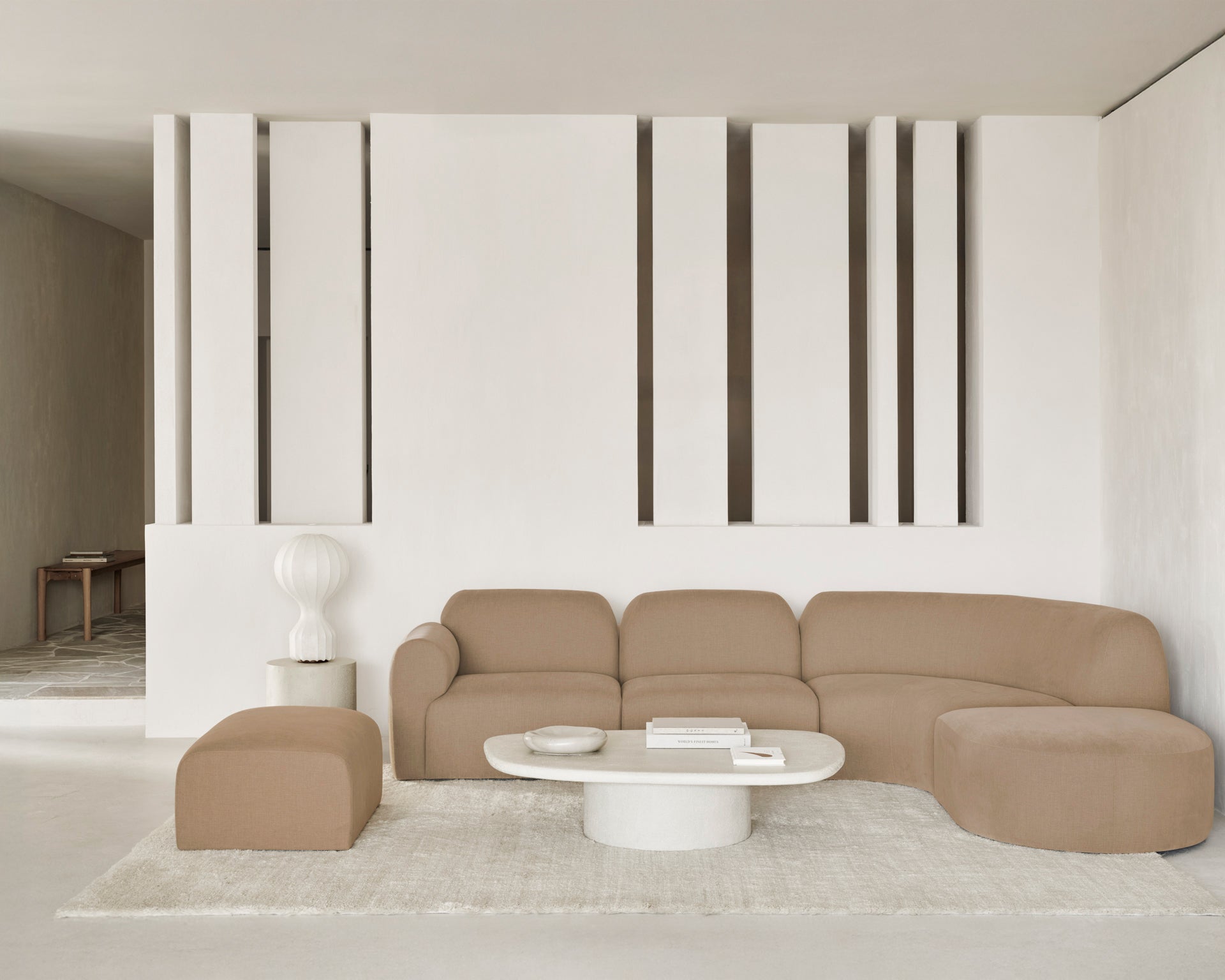 Bulky 3-PC Modular Sofa w/Footstool - More Options