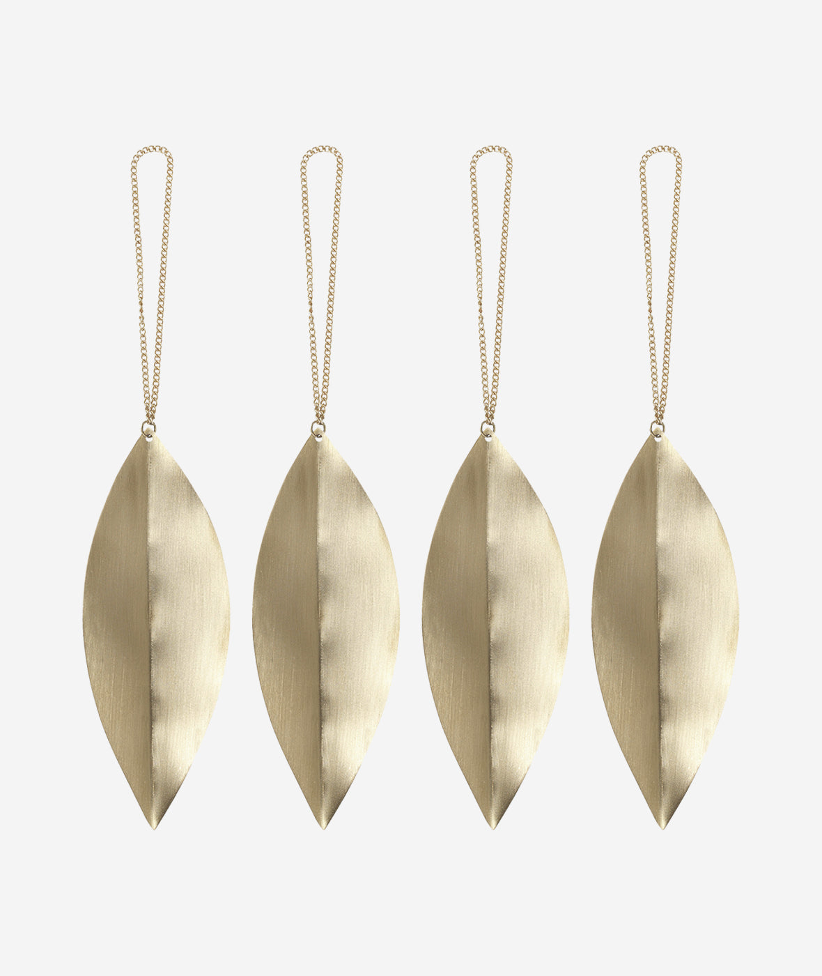 Leaf Brass Ornament Set/4