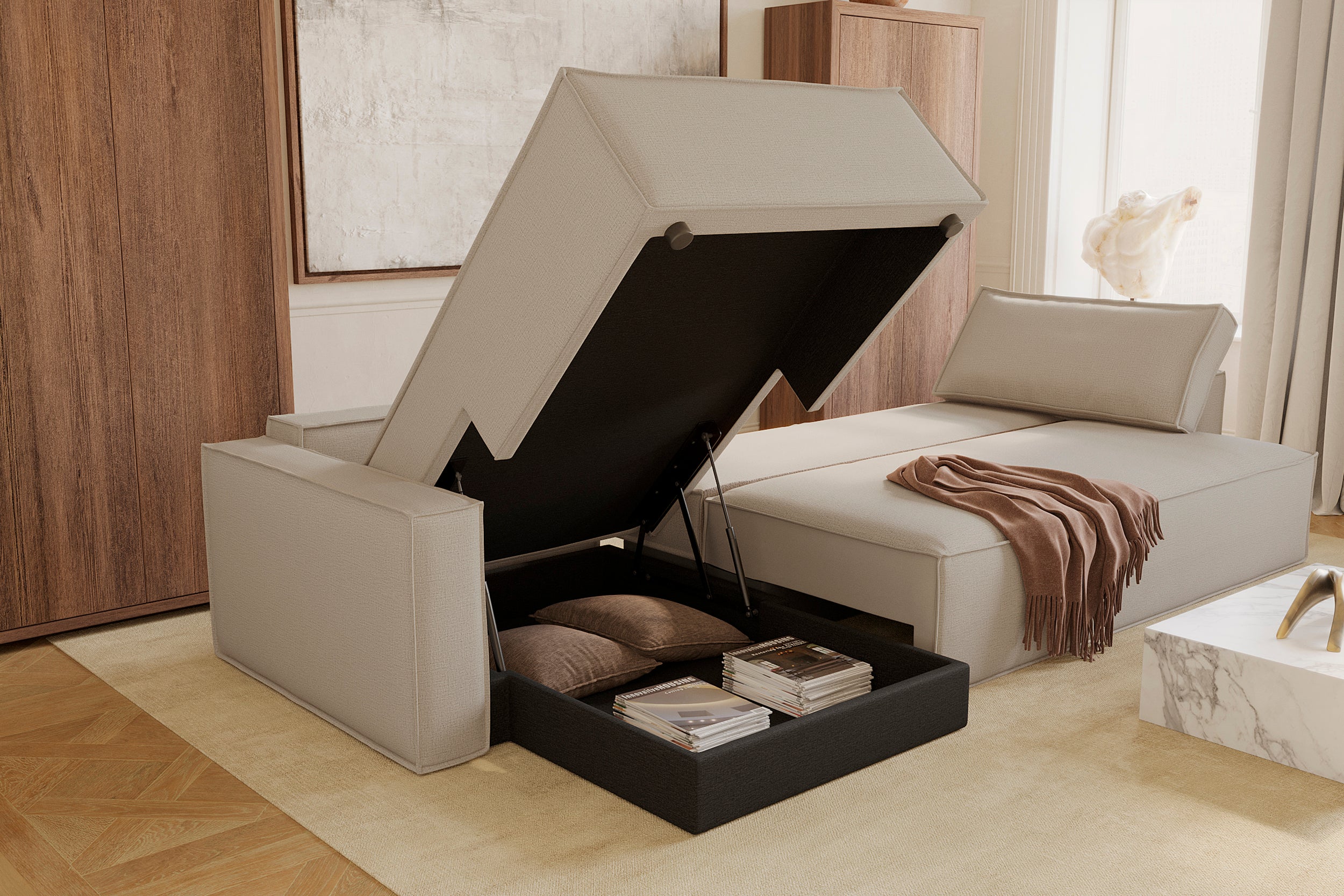 Newilla Sofa Bed w/Lounger - More Options