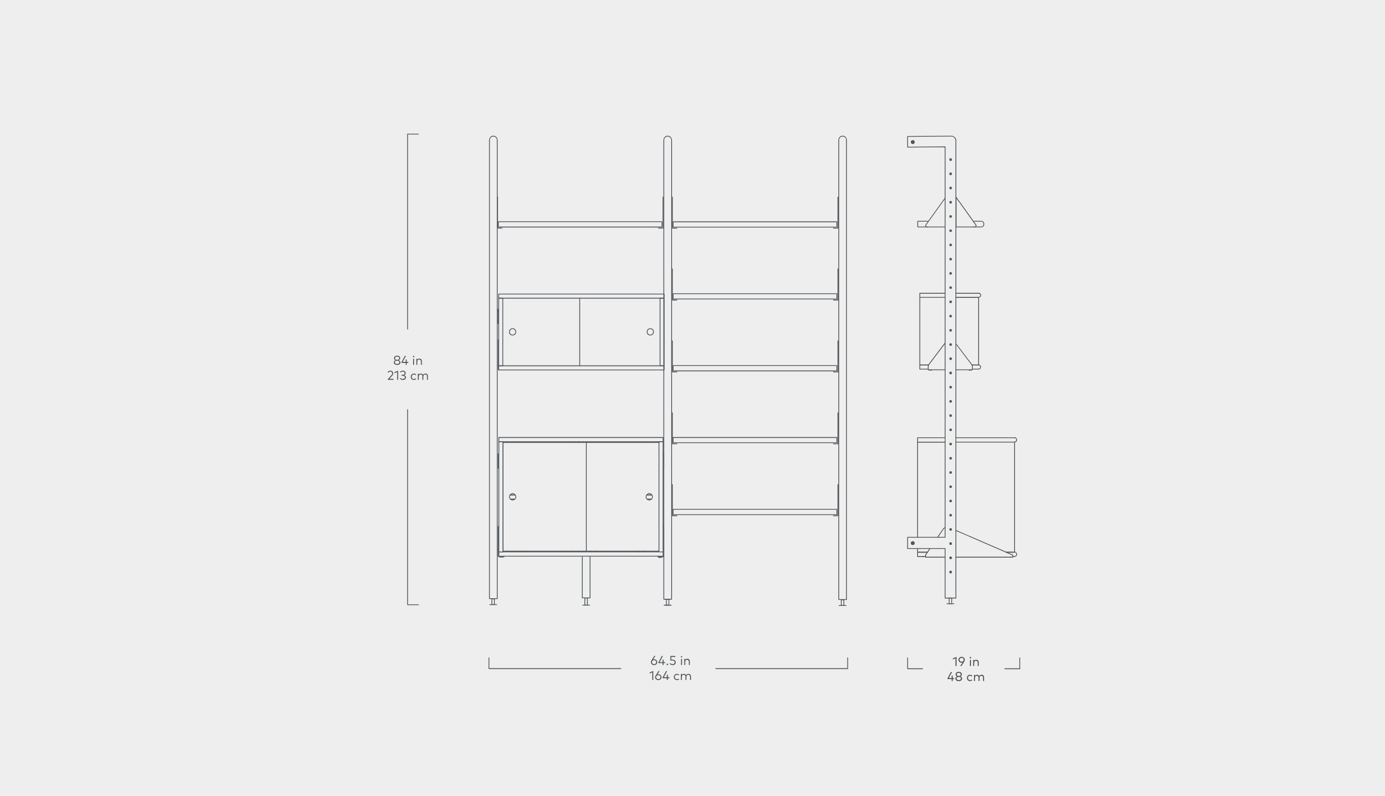Branch 2 Multi Storage Unit with Shelves - More Options
