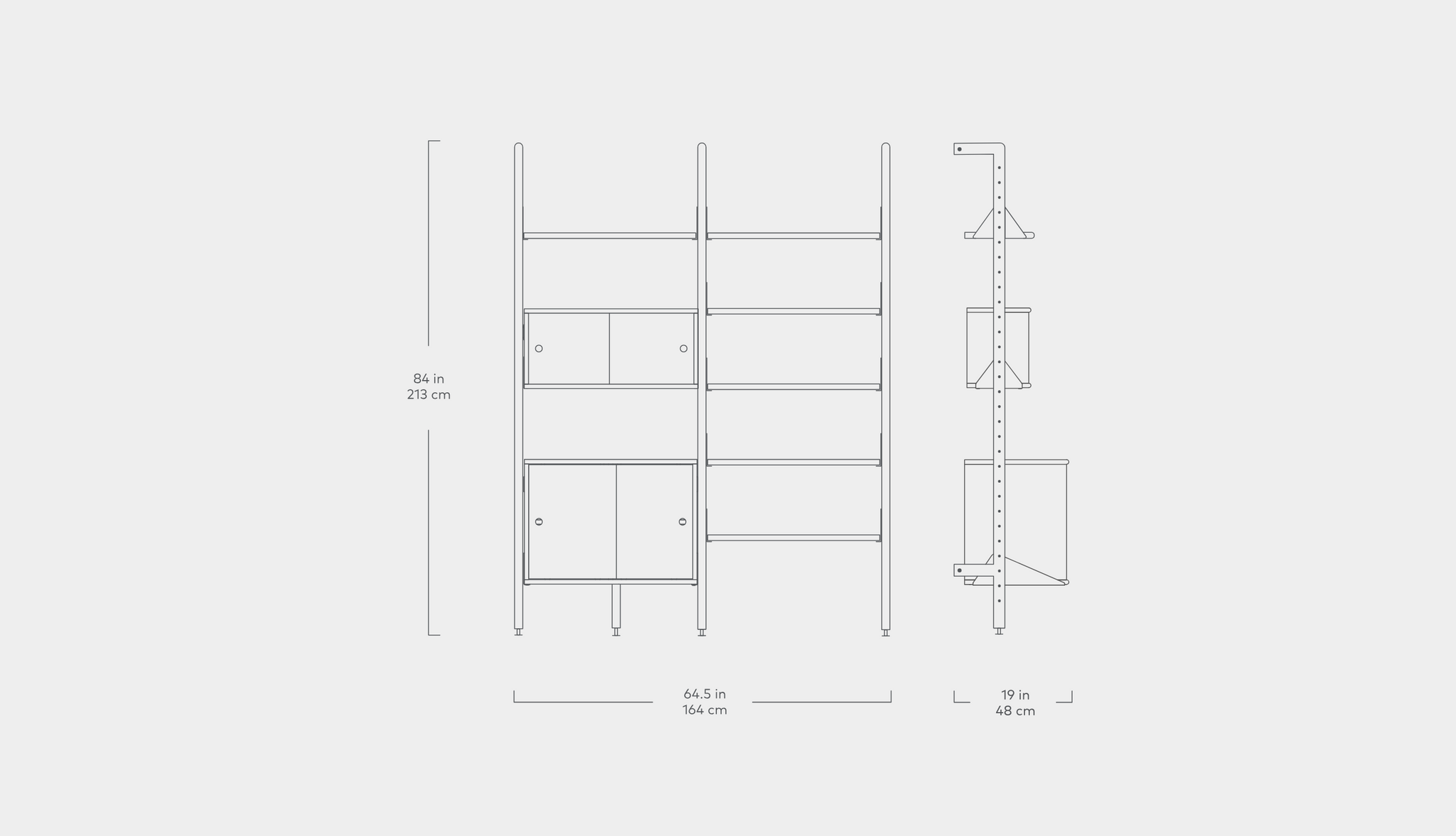 Branch 2 Multi Storage Unit with Shelves - More Options
