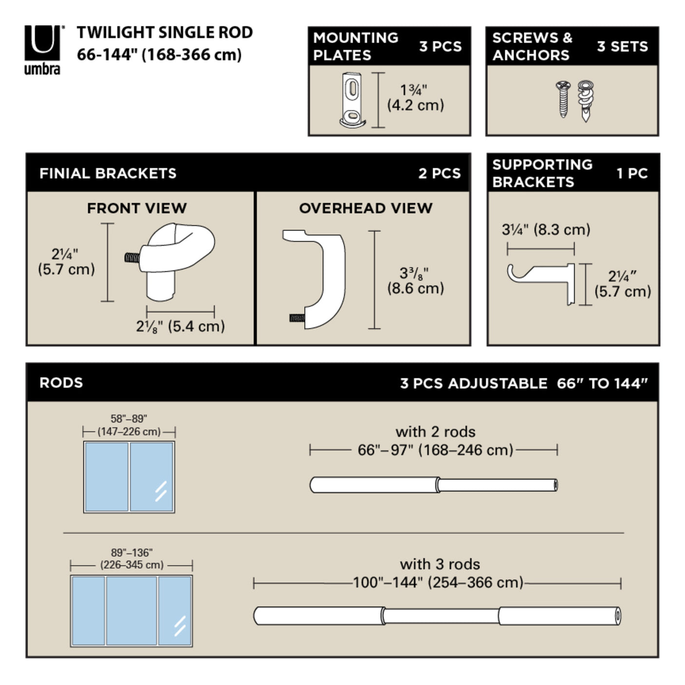 Twilight Blackout Curtain Rod - More Options