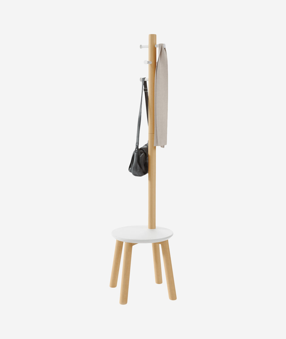 Pillar Stool + Coatrack