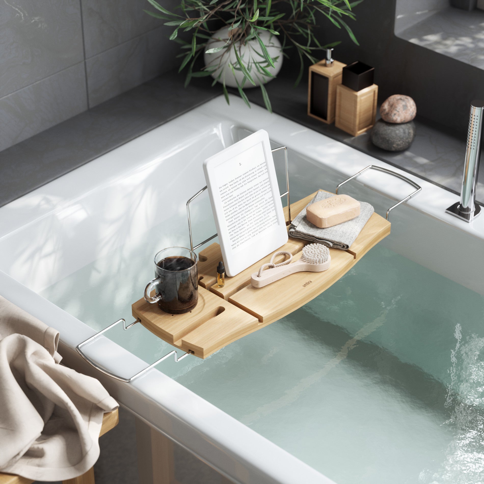 Aquala Bathtub Caddy + Tray