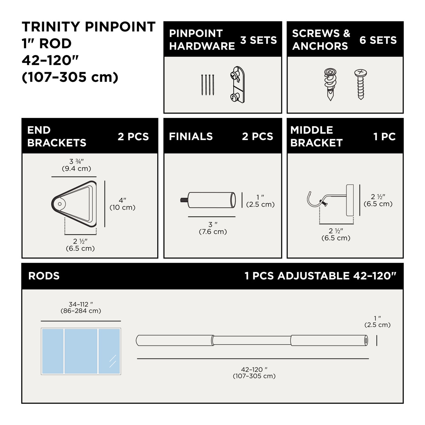 Trinity Pinpoint Curtain Rod